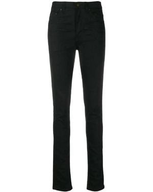 Saint Laurent Mid-Rise Skinny Jeans - Black