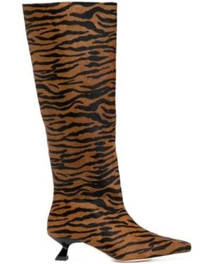 Rejina Pyo Pillar 40Mm Leather Boots - Brown