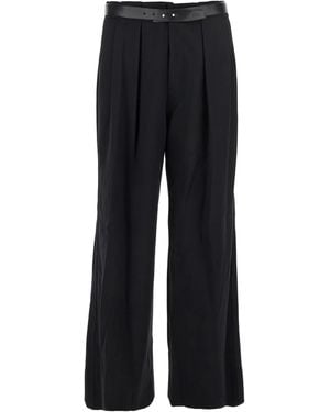 Juun.J Juun J Pleated Belted Trousers - Black