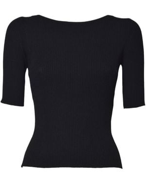 Weekend by Maxmara Waser Boat-Neck Ribbed Jumper - Black