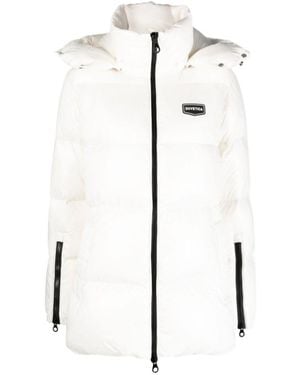 Duvetica Logo-Patch Puffer Jacket - White