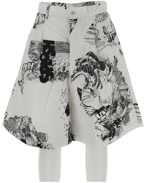Comme des Garçons Comme Des Garçons Shirt X Christian Marclay Pleated Shorts - Grey