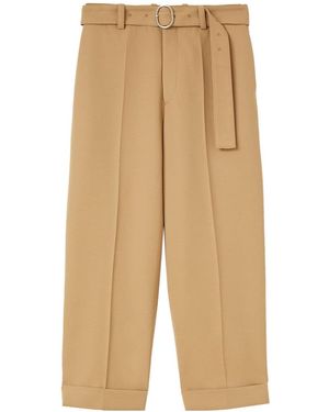 Jil Sander Belted Trousers - Natural