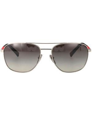 Prada Linea Rossa Prada Eyewear Aviator Sunglasses - Metallic