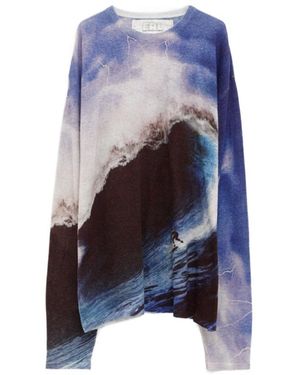ERL Wave Print Jumper - Blue
