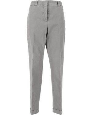 Peserico Casual Pants With Belt Loops - Gray