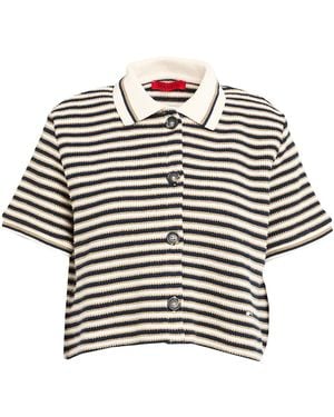 MAX&Co. Striped Knit Top - Black