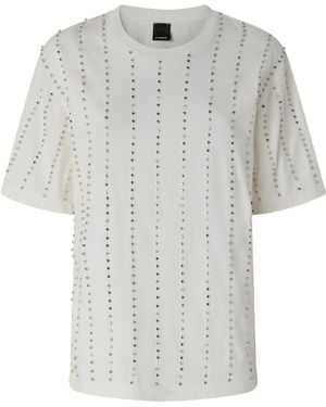 Pinko Wilma Embellished Short-Sleeved T-Shirt - White