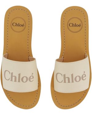 Chloé Kids' Flat Sandals - Natural