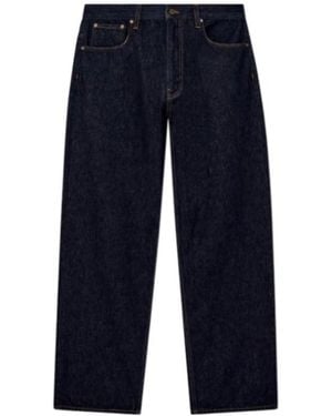 Emporio Armani Straight-Leg Cotton Denim Jeans With A Five-Pocket Design - Blue