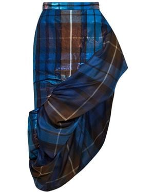 Vivienne Westwood Buchanan Asymmetric Draped Skirt - Blue