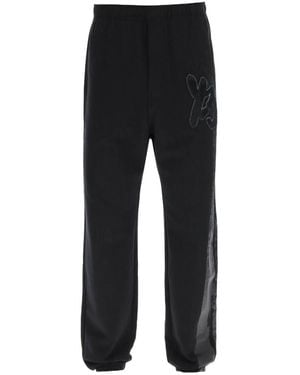 Y-3 Logo Patch Elasticated-Waistband Track Trousers - Black