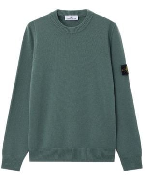 Stone Island Regular-Fit Crewneck Sweater With Ribbed Trims - Green