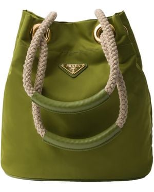 Prada Mariner Re-Nylon Small Bucket Bag - Green