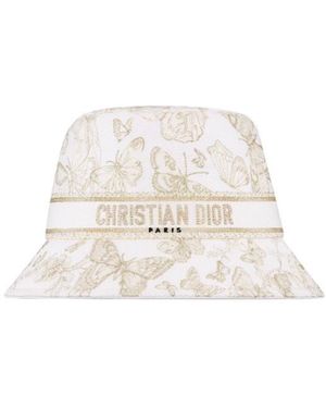 Dior D-Bobby Toile De Jouy Mexico Small Brim Bucket Hat - White