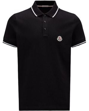 Moncler Logo Polo Shirt - Black