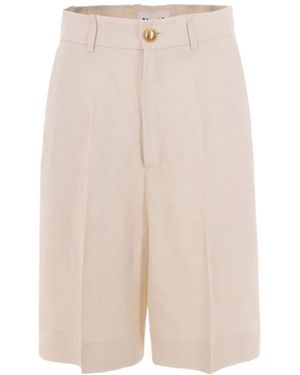 P.A.R.O.S.H. P.A.R.O..H. Golden Button Shorts - White