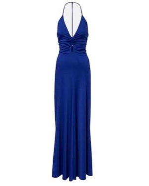 Victoria Beckham Ruched Maxi Dress - Blue