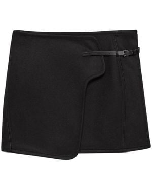 Helmut Lang Saddle Mini Skirt - Black
