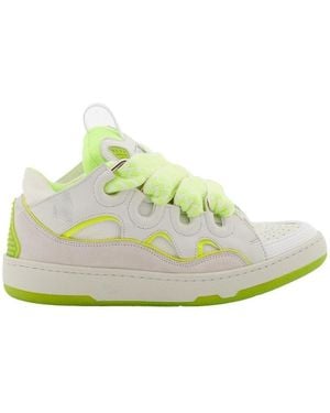 Lanvin Baskets Curb 'Blanc/Jaune Fluo' Trainers - Green