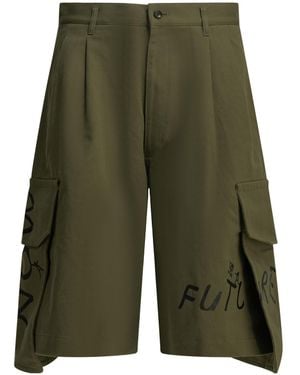 Comme des Garçons Comme Des Garçons Shirt Printed Cargo Shorts - Green