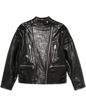 Twinset Leather Biker Jacket - Black