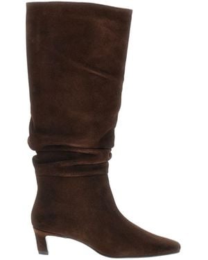Alohas Slouchy Kitten-Heel Boots - Brown