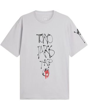 Y-3 Logo Printed Crewneck T-Shirt - White