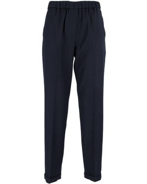 Antonelli Casual Trousers With An Elastic Waistband - Blue