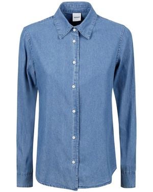 Aspesi Long-Sleeved Denim Shirt - Blue