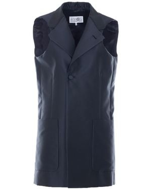 MM6 by Maison Margiela V-Neck Waistcoat - Blue