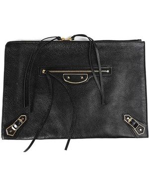 Balenciaga Logo Hand-Held Bag - Black