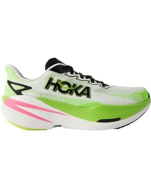 Hoka One One Mach X 3 Rubber-Trimmed Mesh Trainers - Green