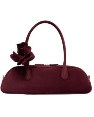 Magda Butrym Brigitte Suede Shoulder Bag - Purple
