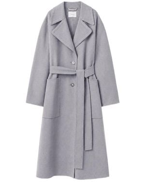 JOSEPH Double-Faced Cashmere Coat - Grey