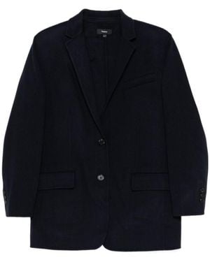 Theory Double-Face Oversized Blazer - Blue