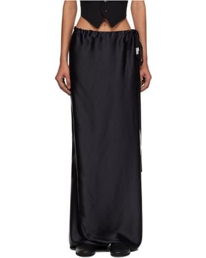 Ann Demeulemeester Eveline Long Bias Skirt - Black