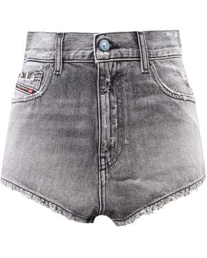 DIESEL Distressed 5 Pocket Shorts - Grey