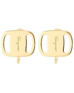 Ferragamo Geometric Earrings - Metallic