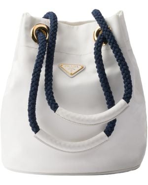Prada Mariner Re-Nylon Small Bucket Bag - Grey