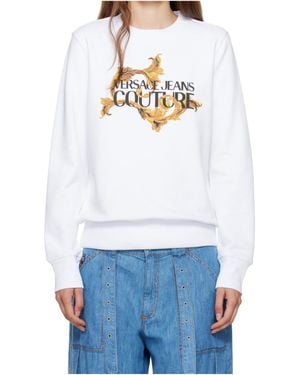 Versace Jeans Couture Logo-Print Sweatshirt - White