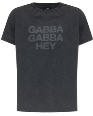 A.P.C. Gabba Gabba Hey Printed T-Shirt - Black
