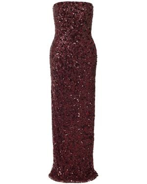 Jenny Packham Sirocco Sequined Tulle Gown - Red