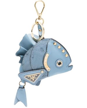 Prada Fish Shaped Key Chain - Blue