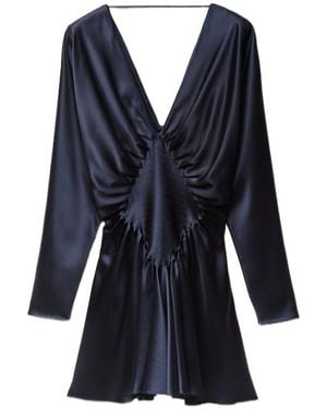 Versace Draped Mini Dress - Blue