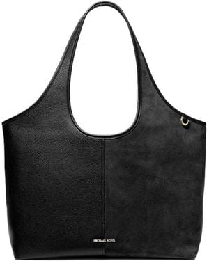 Michael Kors Henly Large Leather And Suede Tote Bag - Black