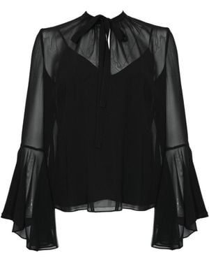 Max Mara Studio Cuba Bow-Tie Blouse - Black