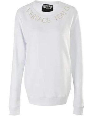 Versace Jeans Couture Printed Logo Sweater - White