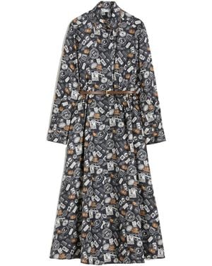 Max Mara Printed Shirt Dress - Grey