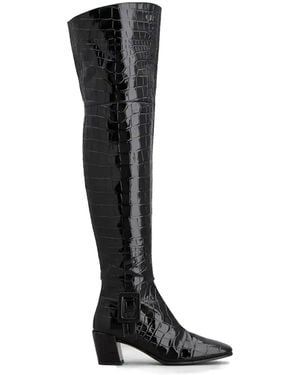 Roger Vivier Choc Leather Boots - Black